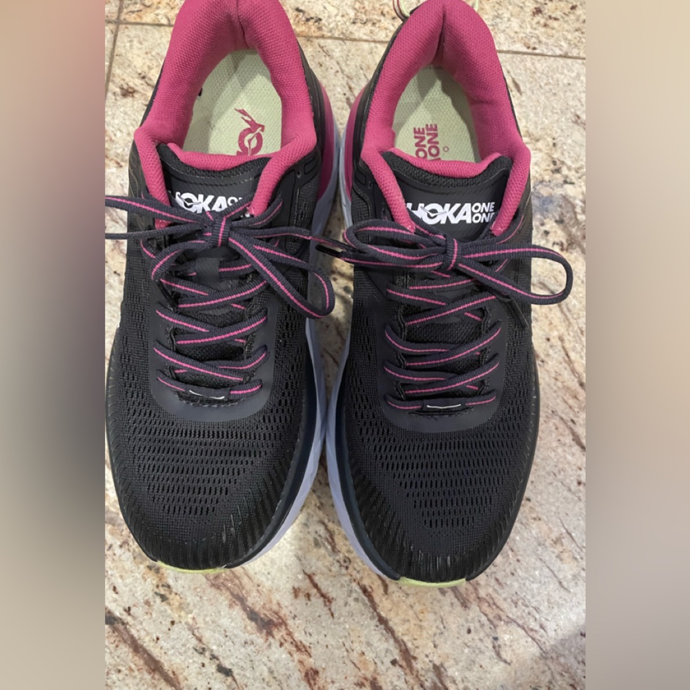 Hoka Bondi 7 Women's Blue Graphite, Festival Fuchsia 1110519 Size 8